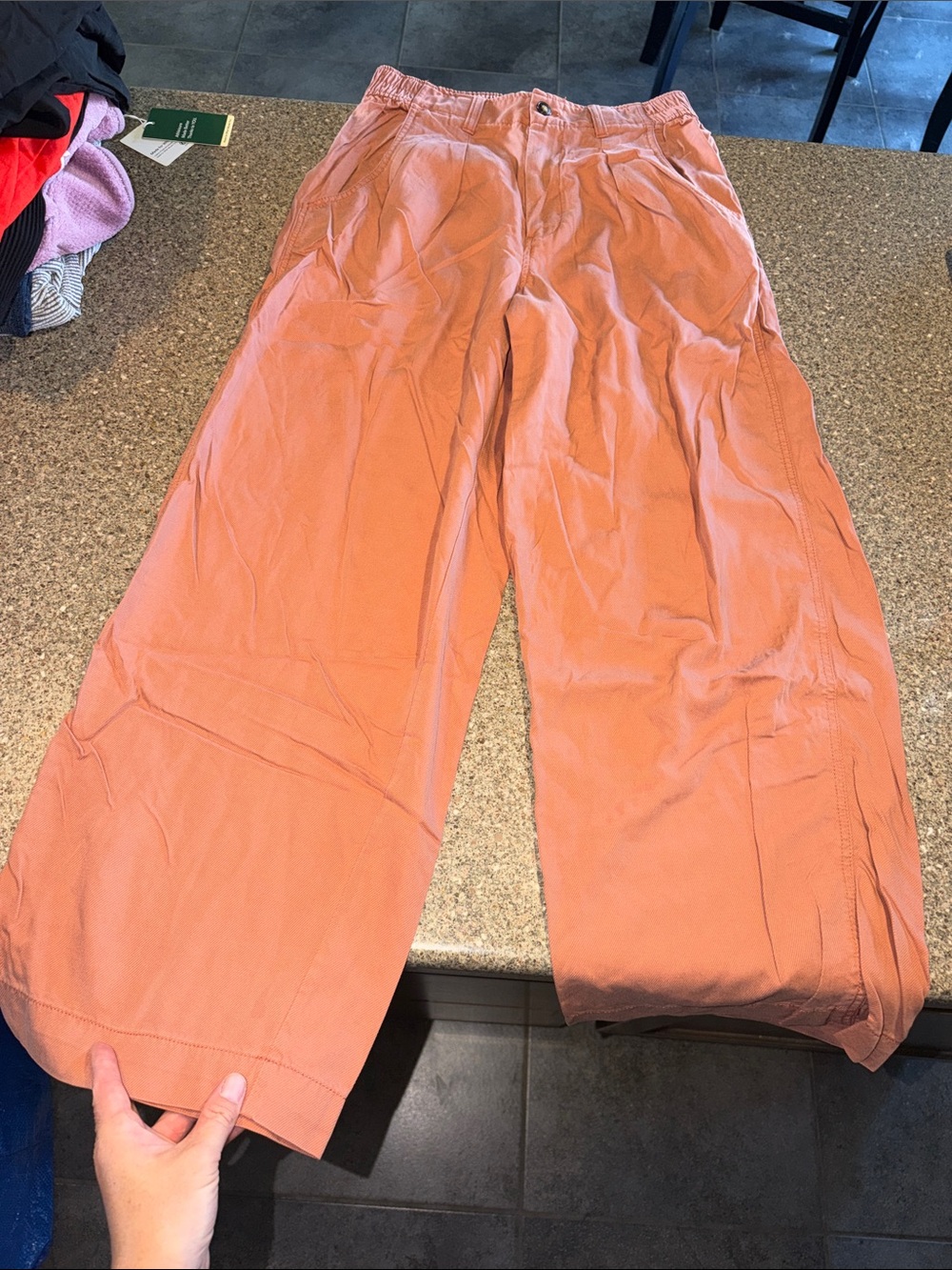 Madewell Wide-Leg Pull-On Pants in Dusty Rose
